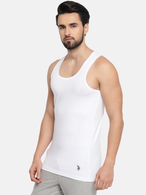 

U.S. Polo Assn. Men White Solid Vest I110-001-PL