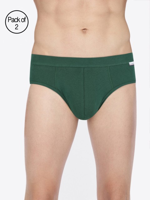

U.S. Polo Assn. Men Pack of 2 Briefs Green Solid I640-029-P2-Xl