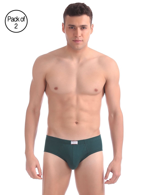 

U.S. Polo Assn. Men Pack Of 2 Green Solid Briefs I639-029-P2-Xl