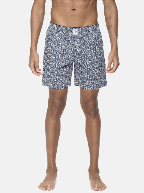 

U.S. Polo Assn. Men White & Navy Blue Printed Boxers Z9I600-Bx1-Pr