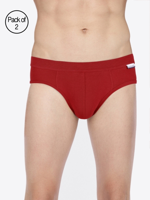 

U.S. Polo Assn. Men Red Solid Pack Of 2 Briefs I640-125-P2-S
