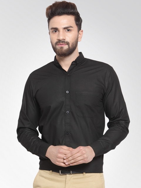 

JAINISH Men Black Classic Slim Fit Solid Formal Shirt