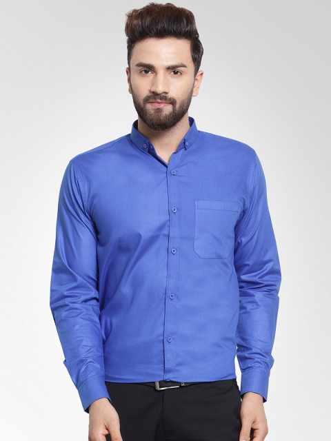 

JAINISH Men Blue Classic Slim Fit Solid Formal Shirt
