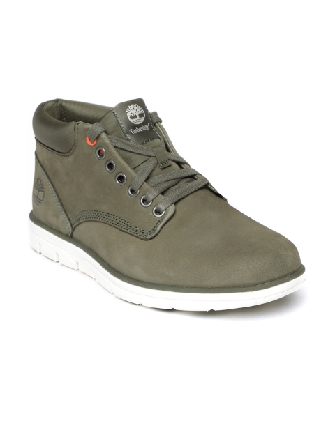 

Timberland Men Olive Green Bradstreet Adventure Chukka Nubuck Sneakers