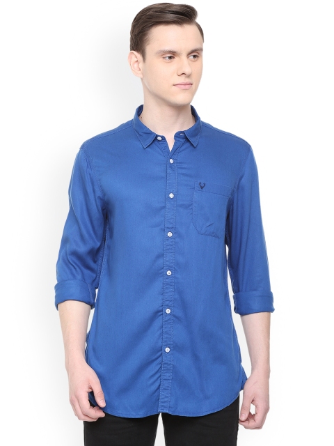 

Solly Jeans Co. Men Blue Slim Fit Solid Casual Shirt