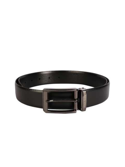 

Allen Solly Men Black Solid Leather Reversible Belt