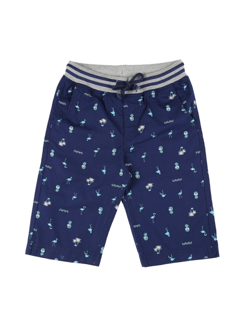 

Pantaloons Junior Boys Navy Blue Printed Regular Fit Regular Shorts