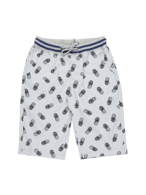 

Pantaloons Junior Boys Grey Printed Regular Fit Regular Shorts