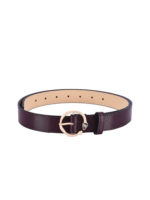 

BuckleUp Women Burgundy Textured Belt