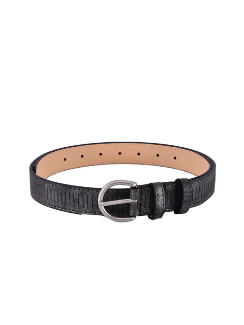 

BuckleUp Women Black Textured Belt