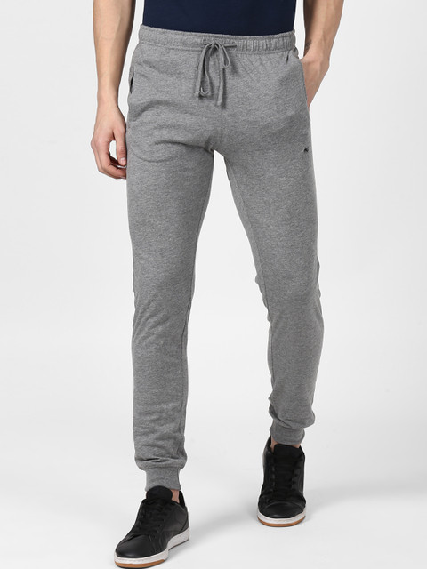 

Monte Carlo Men Grey Solid Straight-Fit Track Pants