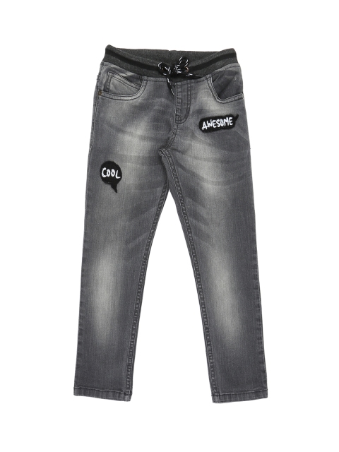

Pantaloons Junior Boys Grey Regular Fit Mid-Rise Clean Look Stretchable Jeans