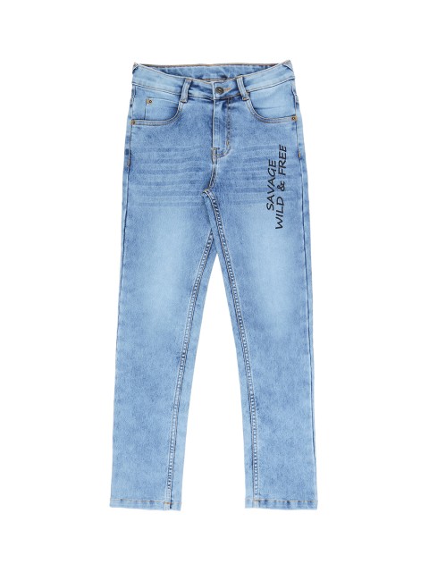 

Pantaloons Junior Boys Blue Regular Fit Mid-Rise Clean Look Stretchable Jeans