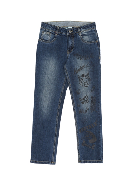 

Pantaloons Junior Boys Blue Regular Fit Mid-Rise Clean Look Stretchable Jeans