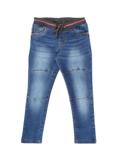 

Pantaloons Junior Boys Blue Regular Fit Mid-Rise Clean Look Stretchable Jeans