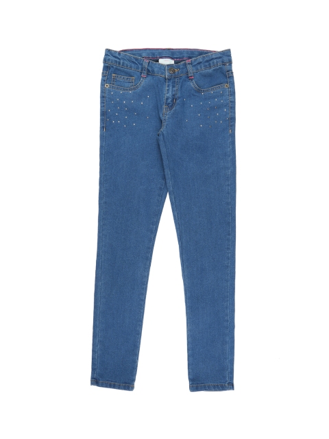 

Pantaloons Junior Girls Blue Regular Fit Low-Rise Clean Look Jeans