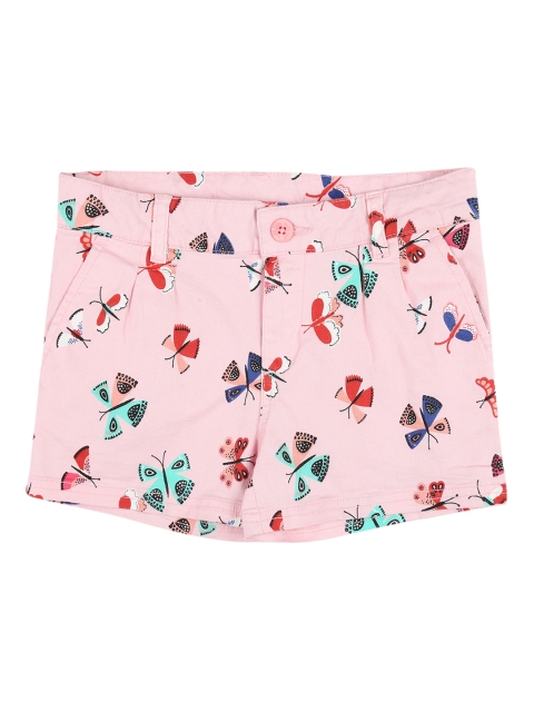 

Pantaloons Junior Girls Pink Printed Regular Fit Hot Pants