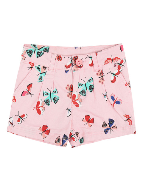 

Pantaloons Junior Girls Pink Printed Regular Fit Hot Pants