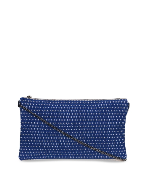 

Diwaah Blue Self Design Sling Bag