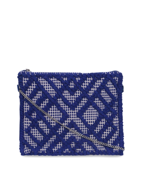 

Diwaah Blue Self Design Sling Bag