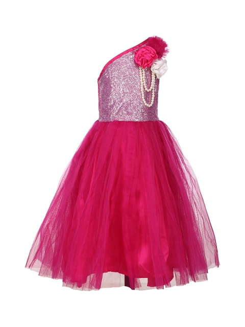 

Samsara Couture Girls Magenta Embellished Fit and Flare Dress