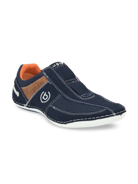 

Bugatti Men Navy Blue Slip-On Sneakers