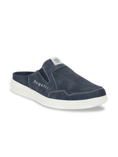 

Bugatti Men Blue Perforated Slip-On Sneakers