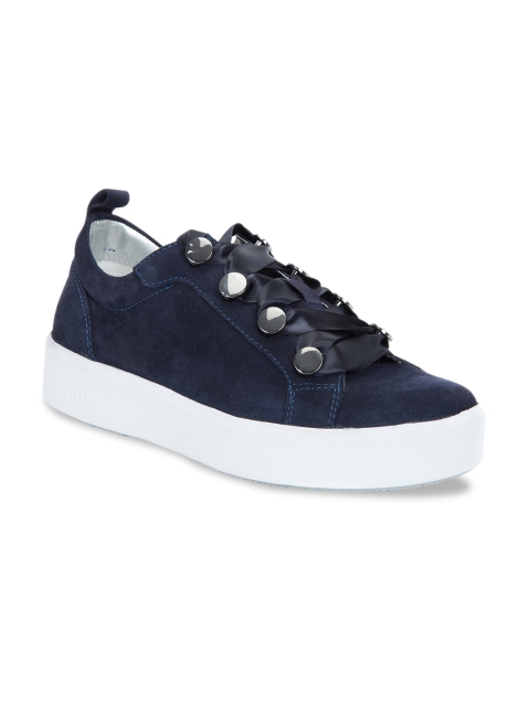 

Bugatti Women Blue Leather Sneakers