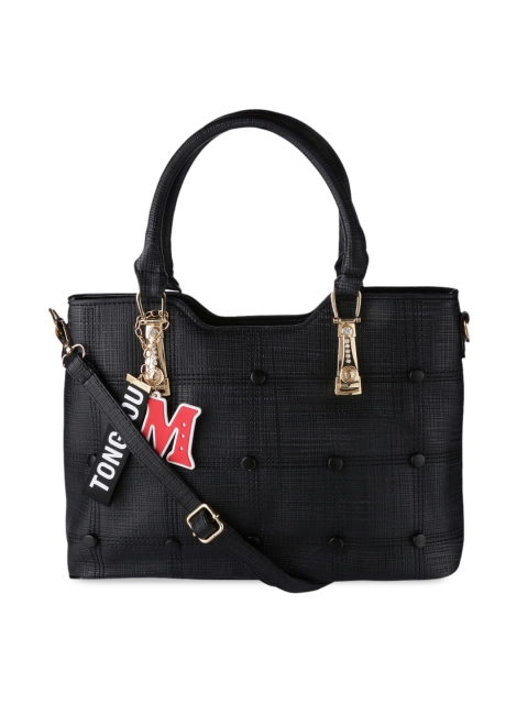 

Satchel Bags Black Textured Handheld Bag