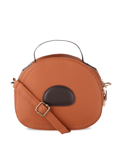

Satchel Bags Brown Colourblocked Sling Bag