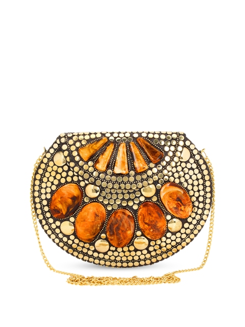 

Anekaant Gold-Toned Embellished Clutch