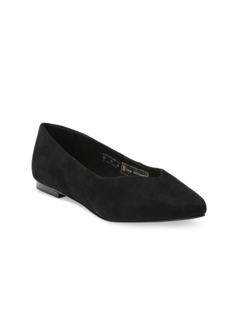 

Bugatti Women Black Leather Formal Slip-Ons
