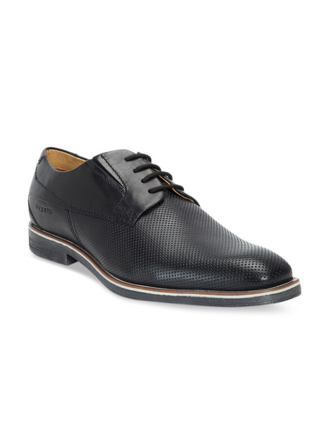 

Bugatti Men Black Leather Formal Derbys