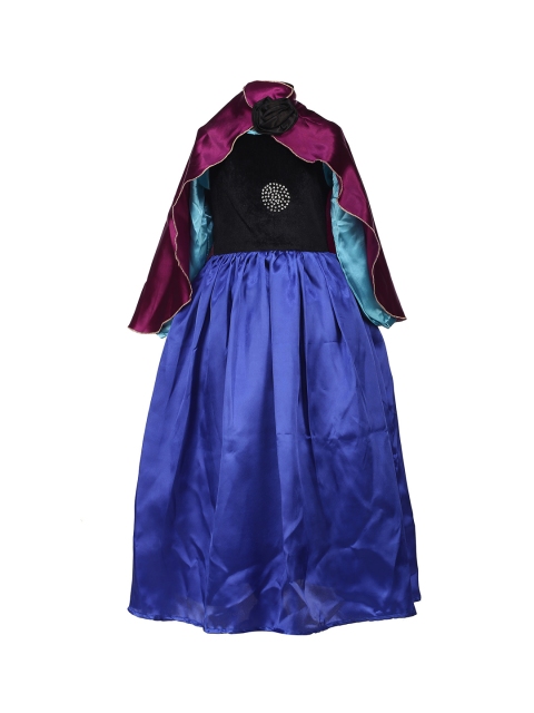 

Samsara Couture Girls Blue Colourblocked Fit and Flare Dress