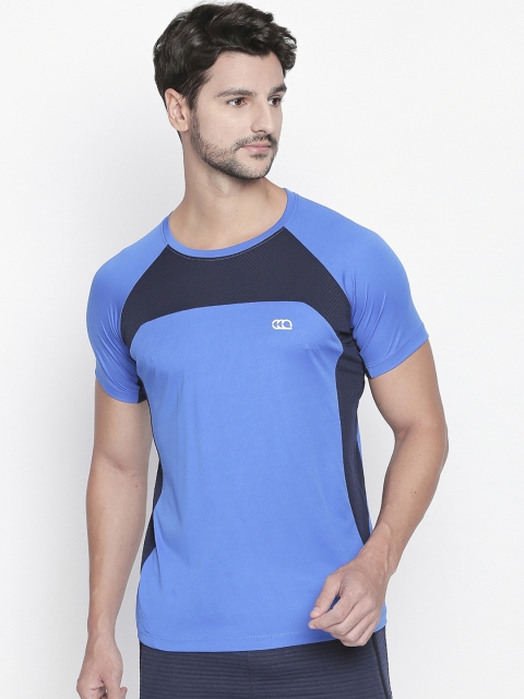 

Ajile by Pantaloons Men Blue Colourblocked Round Neck T-shirt