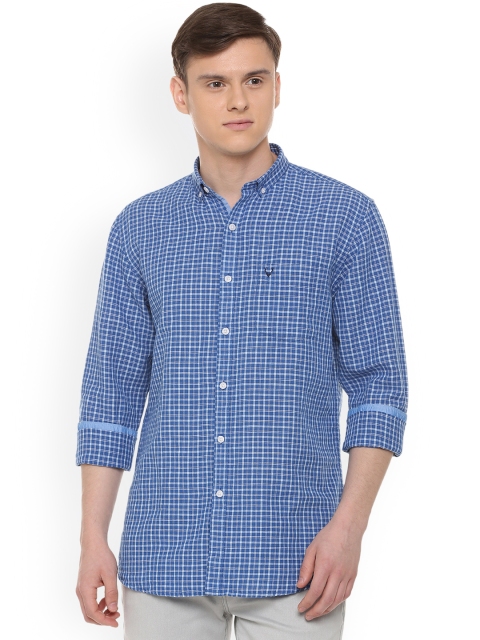 

Allen Solly Men Blue Slim Fit Checked Casual Shirt