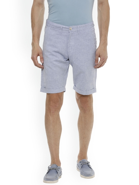 

Allen Solly Men Grey Solid Slim Fit Regular Shorts