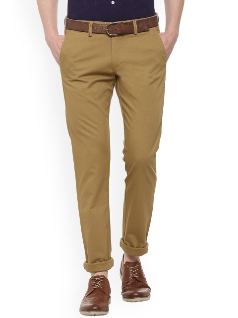 

Allen Solly Men Khaki Slim Fit Solid Regular Trousers