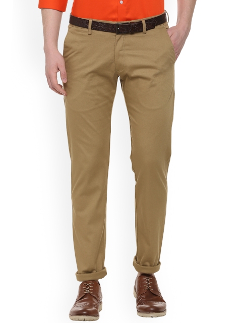 

Allen Solly Men Brown Slim Fit Solid Regular Trousers