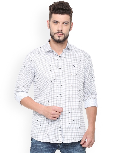 

Allen Solly Men White Slim Fit Printed Casual Shirt