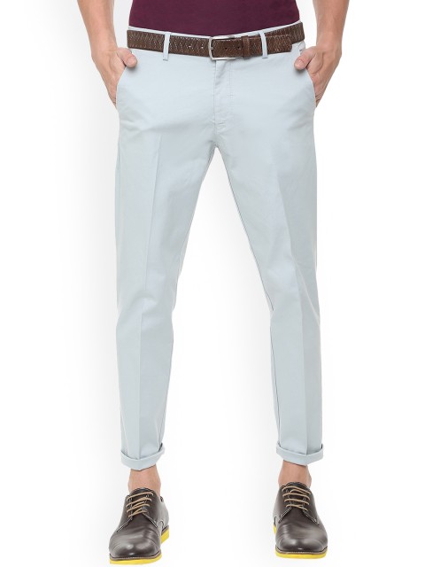 

Allen Solly Men White Slim Fit Solid Regular Trousers