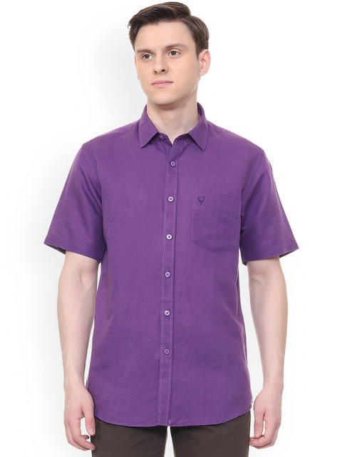 

Allen Solly Men Purple Slim Fit Solid Casual Shirt