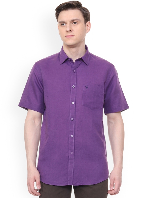 

Allen Solly Men Purple Slim Fit Self Design Casual Shirt