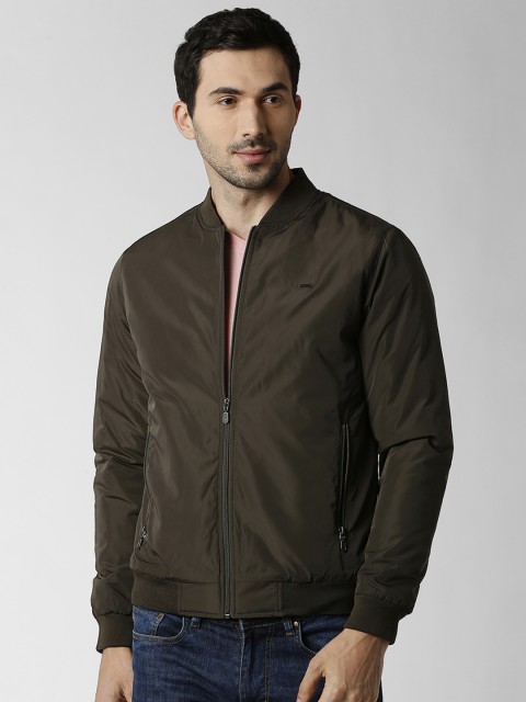 

Peter England Casuals Men Brown Solid Bomber