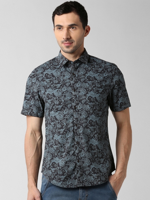 

Peter England Casuals Men Blue Slim Fit Printed Casual Shirt