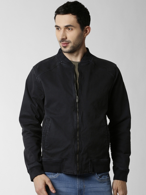 

Peter England Casuals Men Grey Solid Bomber