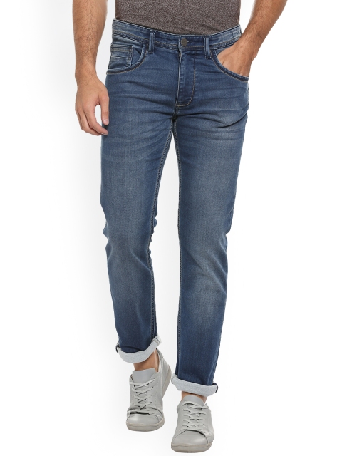 

V Dot Men Blue Slim Fit Mid-Rise Clean Look Stretchable Jeans