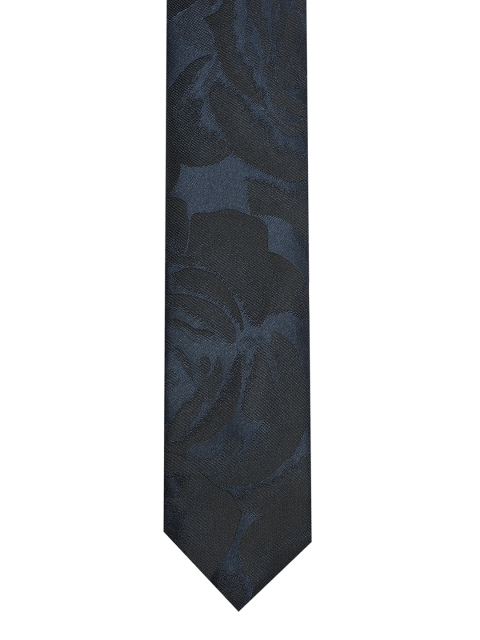 

V Dot Navy Blue Woven Design Broad Tie