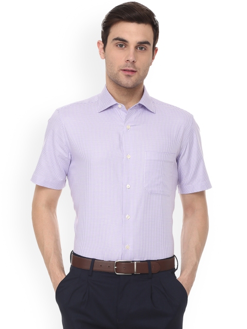 

Louis Philippe Men Purple Regular Fit Printed Formal Shirt