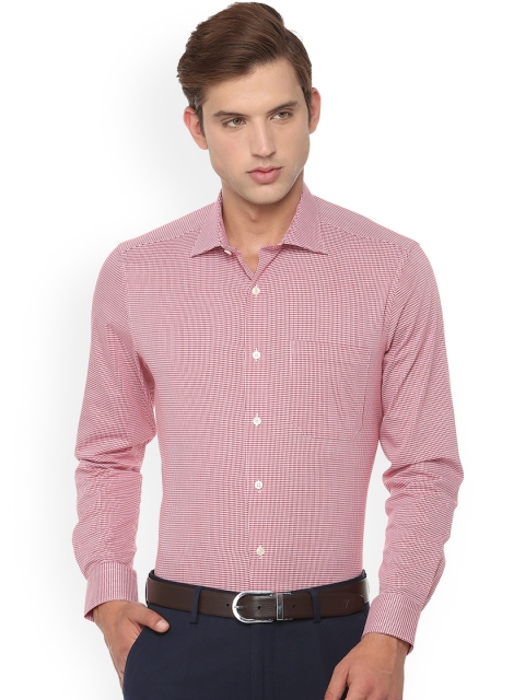 

Louis Philippe Men Red & White Regular Fit Printed Formal Shirt